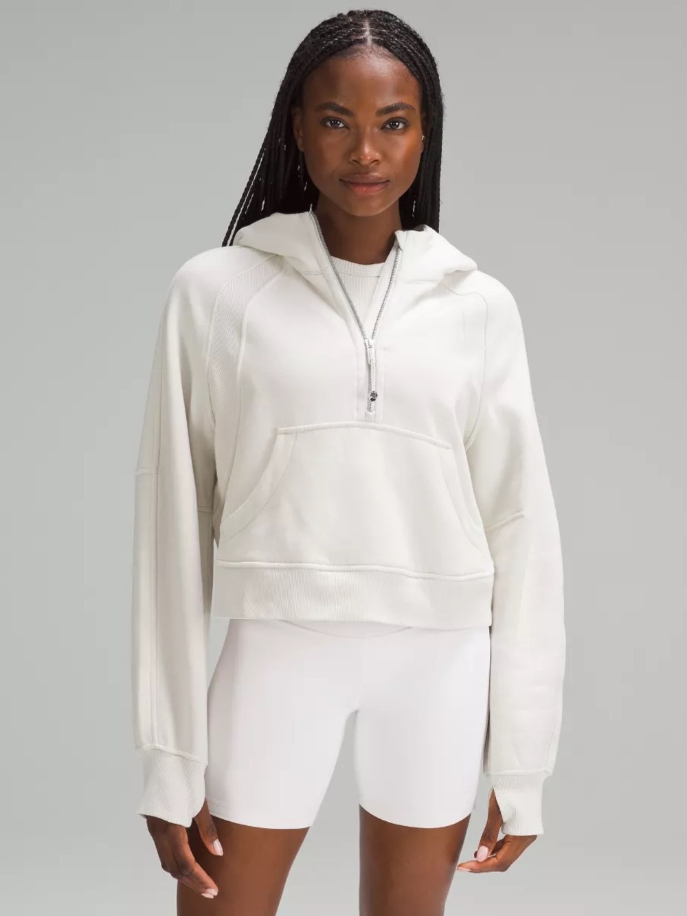 lululemon athletica Scuba Half-Zip Hoodie - cream
